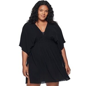 Lauren Ralph Lauren Women's Plus Size Crinkle Rayon Tunic, women’s swimming suit